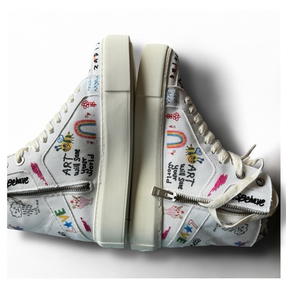 Zadig & Voltaire Flash Chunky High-Top Sneakers New size 7US/38FR Humberto Cruz - Picture 3 of 15